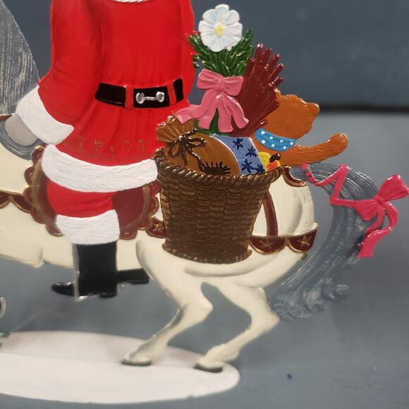 Vintage Christmas 1996 Wilhelm Schweizer German Pewter Santa On A Horse - Picture 5 of 9
